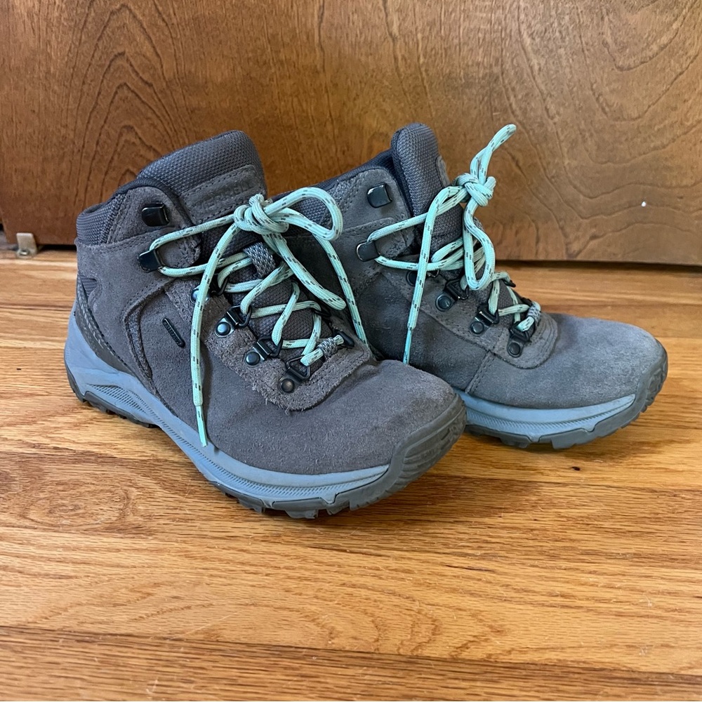 Merrell Womens Erie Mid Waterproof Hiking Boots Charcoal Size - Main Image